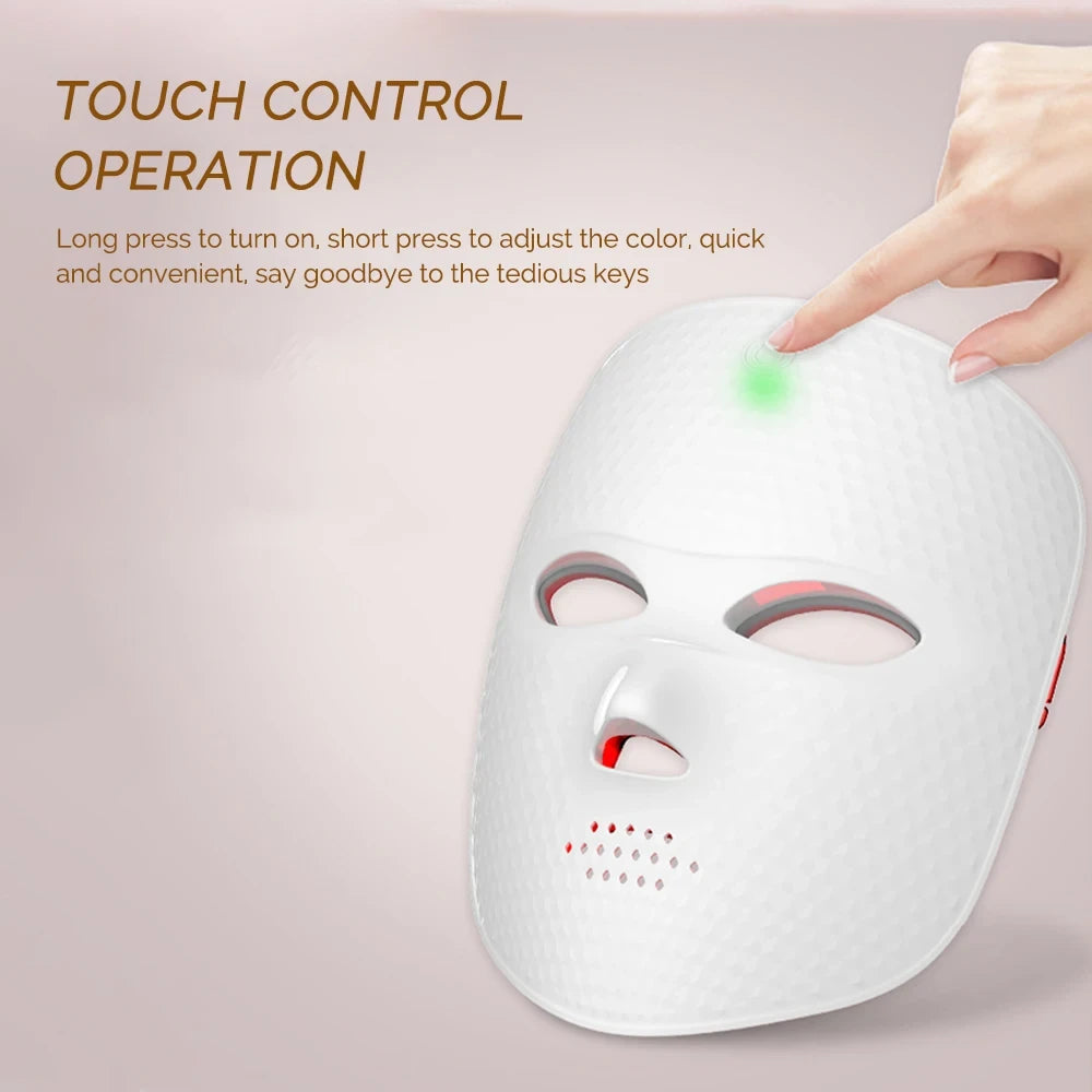 Mascarilla LED Inalámbrica 7 Colores
